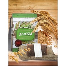 Джутовая мочалка с натуральным мылом «Злаки» (брусок)
