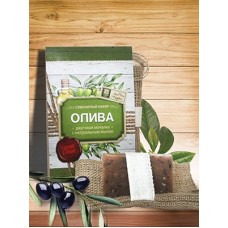 Джутовая мочалка с натуральным мылом «Олива» (брусок) 