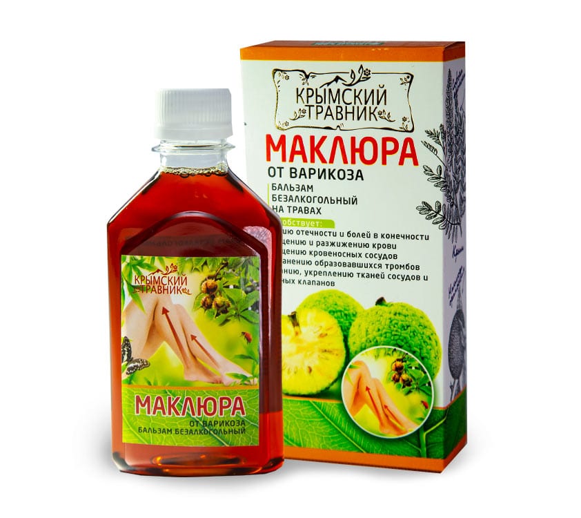 Бальзам безалкогольный на травах «Маклюра» – от варикоза