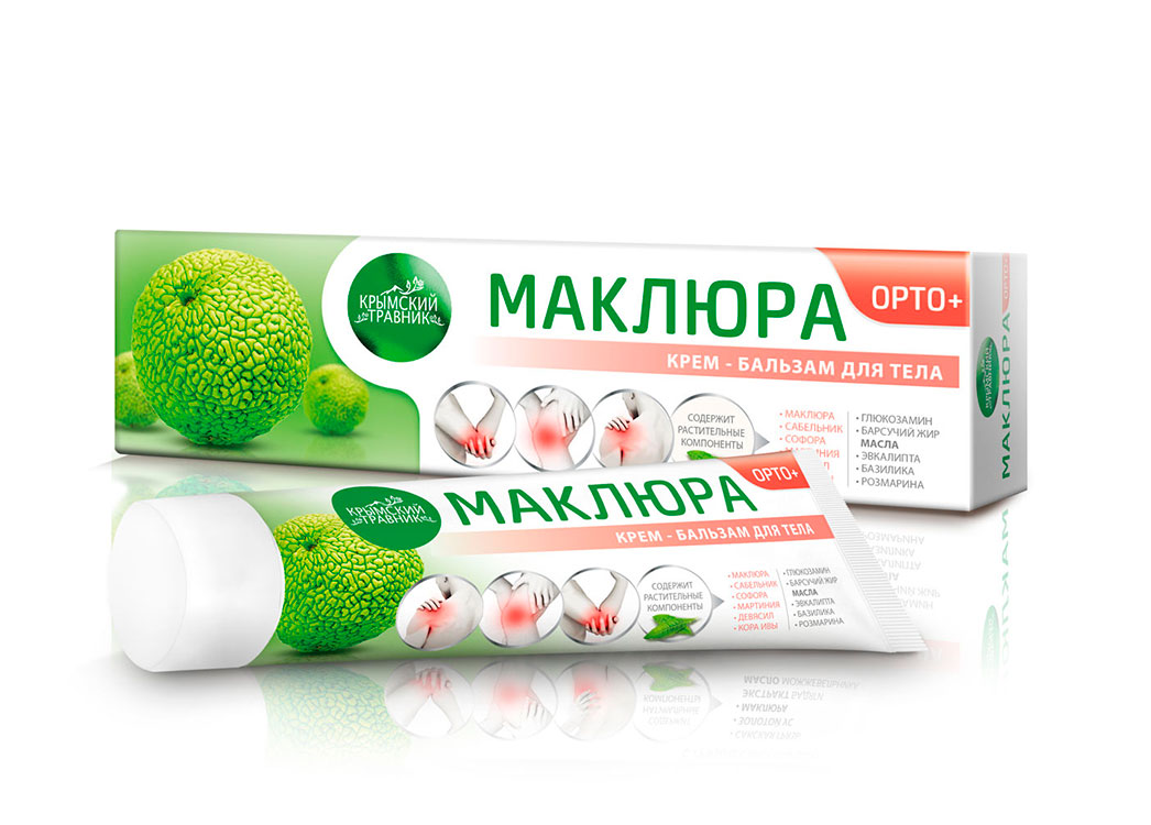 Маклюра ОРТО+ крем-бальзам при боли в суставах и отложении солей