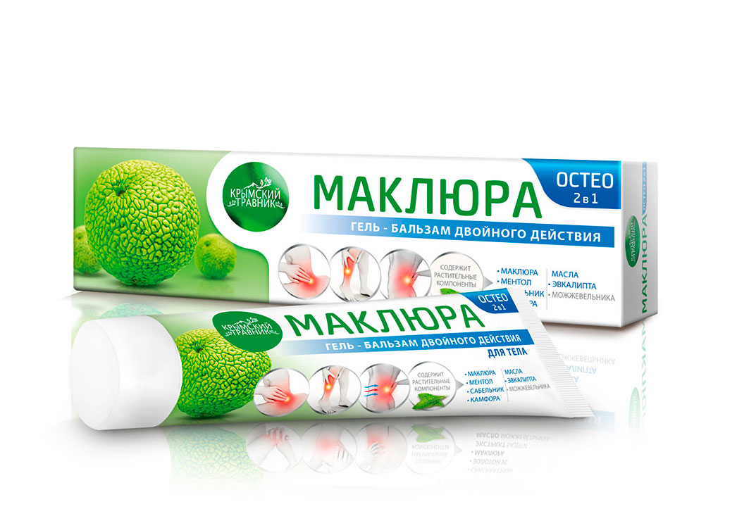 Маклюра ОСТЕО гель-бальзам охлаждающий и разогревающий