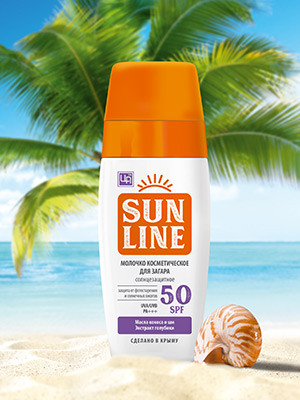 Молочко косметическое «Sunline» для загара SPF 50 /07.26