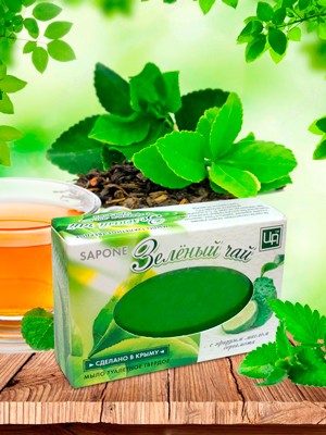 Туалетное мыло SAPONE «Зеленый чай»
