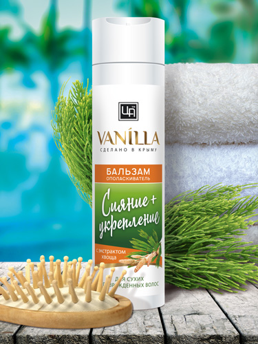 Бальзам-ополаскиватель «VANILLA» для сухих, поврежденных волос, 250 мл.