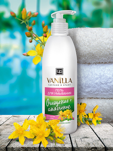 Гель для умывания бессульфатный «VANILLA» с экстрактом зверобоя