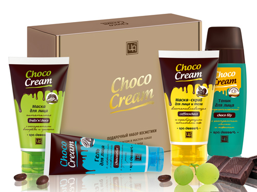 Подарочный набор косметики «Choco Cream» на основе какао